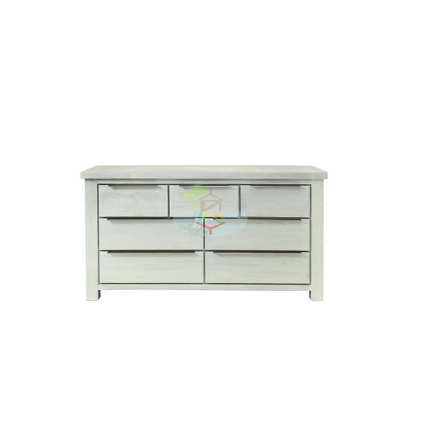 Amanda# NZ Pine White Wash White Wash Dresser| TR