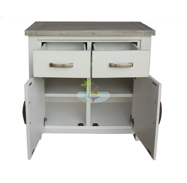 Ashland# Acacia White&Wood Ash Top Buffet | 0.9M| TR