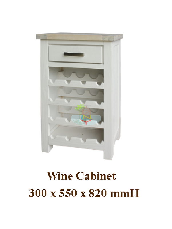 Ashland# Acacia White&Wood Ash Top Wine Rack| TR