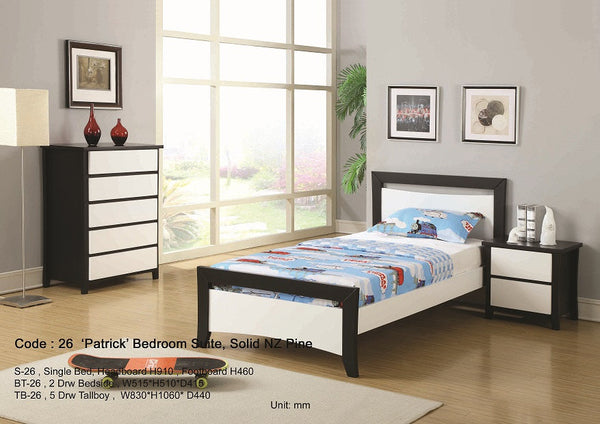 Patrick# NZ Pine  Bed Frame | Single| TR