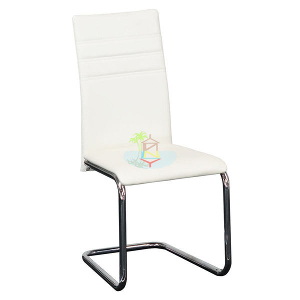 Bessie# Z-Leg Dining Chair | White color | LS