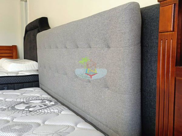 Boston# Headboard | Double | Grey color **