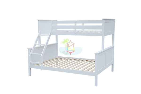 Lily# NZ Pine Bunk  Bed Frame | Single+Double | White color