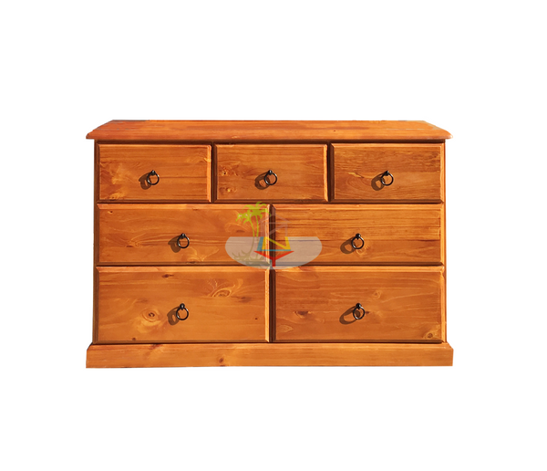 Classic# NZ Pine Simplicity Dresser | 7 Drawer | Pine color| TR