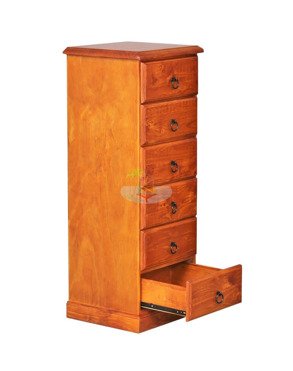 Classic# NZ Pine Simplicity Slim Boy | 6 Drawer | Pine color