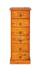 Classic# NZ Pine Simplicity Slim Boy | 6 Drawer | Pine color