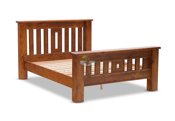 Felton# NZ Pine Chunky Bed Frame | Queen| TR