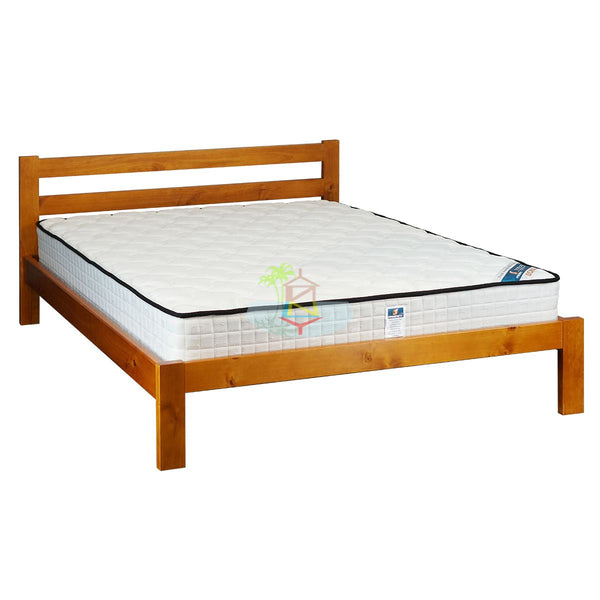 Tina# NZ Pine Simplicity Bed Frame | Double | Pine color| TR