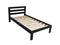 Tina# NZ Pine Simplicity Bed Frame | King-Single | Black color | LS