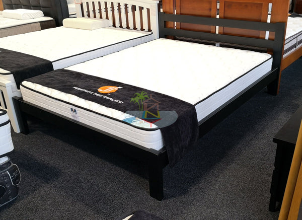 Tina# NZ Pine Simplicity Bed Frame | Double | Black color| TR