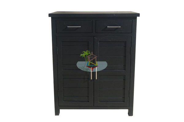 Tina# NZ Pine Simplicity Shoe Cabinet | Black color