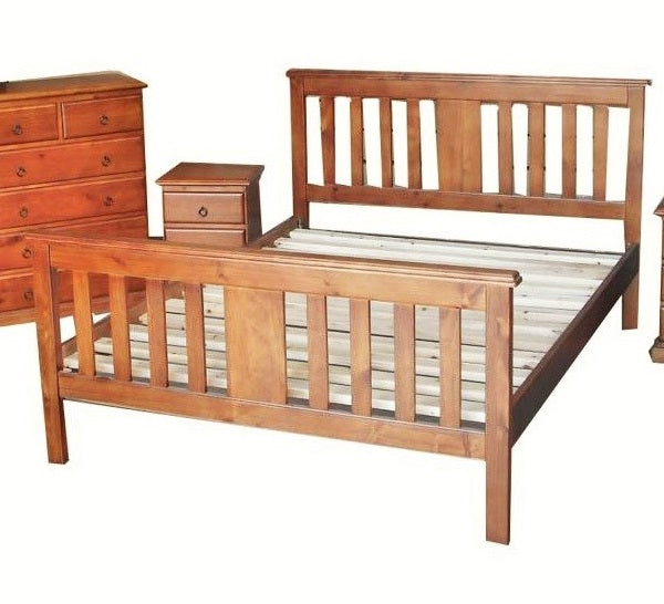 Susan_High Foot# NZ Pine  Bed Frame | Queen